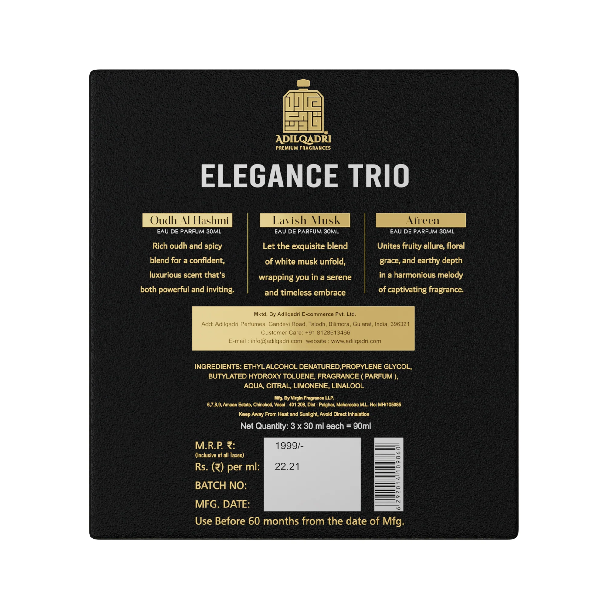 Elegance Trio 3 Pcs Premium Perfume Spray 30ml x 3 - Image 8
