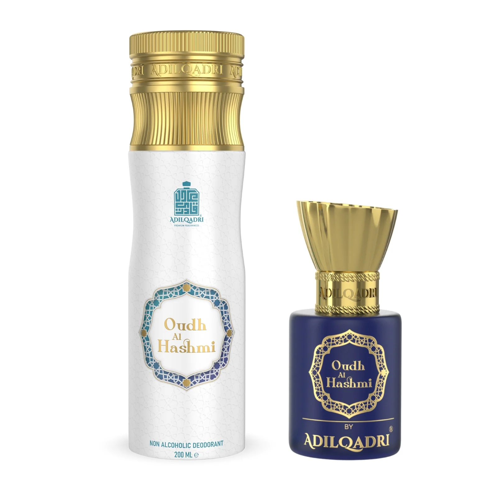 Pack Of 2 Oudh AL Hashmi Deodorant And Attar Combo